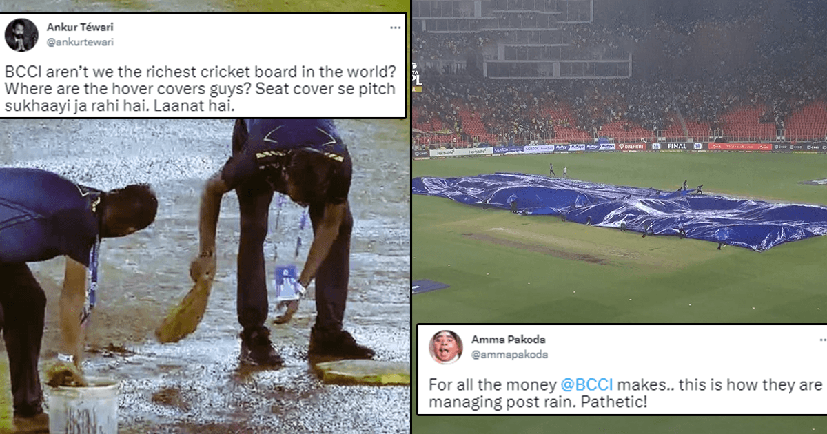 BCCI Used Sponges To Manually Soak Rainwater From The Pitch & Twitter Has Questions