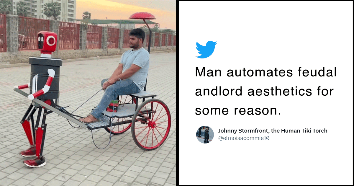 Four Students From Surat Built A Robot Rickshaw Puller. Problematic, Much?