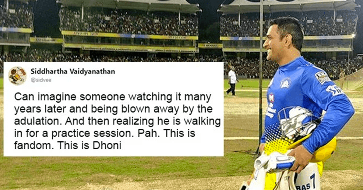 This Thread On How Stadiums All Over India Roar When MS Dhoni Enters The Field Is All Things Love