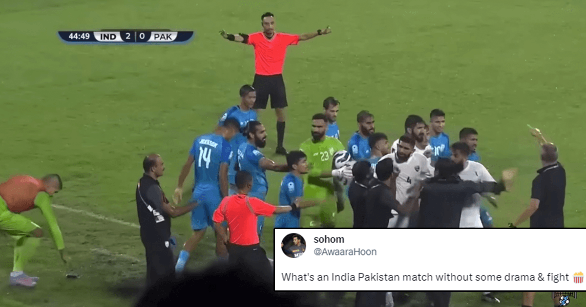 India-Pak Players Break Into A Fight During SAFF Championship & We’re Like Football Mein Bhi?