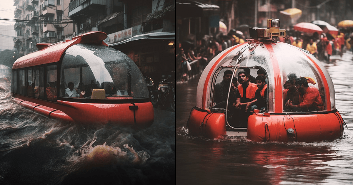 AI Artist Imagines Never-Seen-Before Vehicles That Should Have Been Built For Mumbai Rains By Now