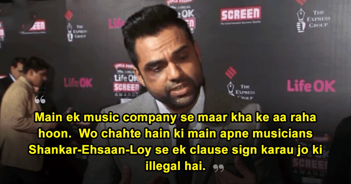 When Abhay Deol Attended An Award Show With A Black Eye & Exposed The Dark Side Of Music Industry