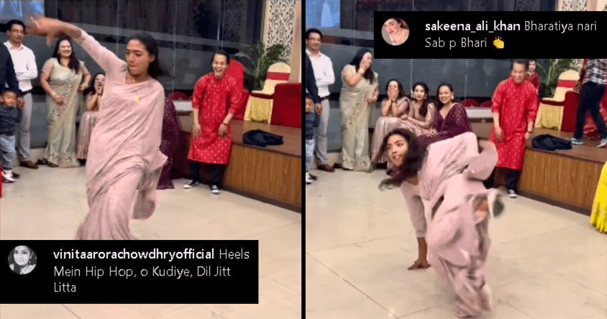 Woman Break Dances In A Saree & Heels, Netizens Can’t Stop Praising Her In The Comments