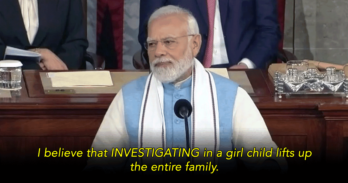 PM Modi Mistakenly Says ‘Investigating’ In A Girl Child Instead Of ‘Invest’ & Twitter Goes, ‘Huh?’