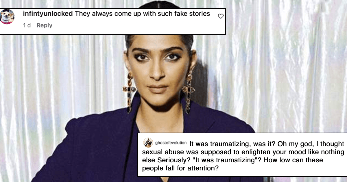 People Trolling Sonam Kapoor For Talking About Being Molested Is Not Only Disgusting But Tired AF