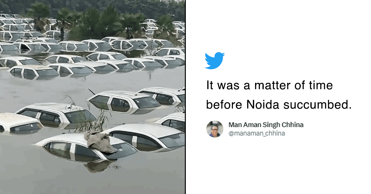 Watch: OLA Cars Lie Submerged In A Dump Yard As Noida’s River Hindon Sees A Rise In Its Levels