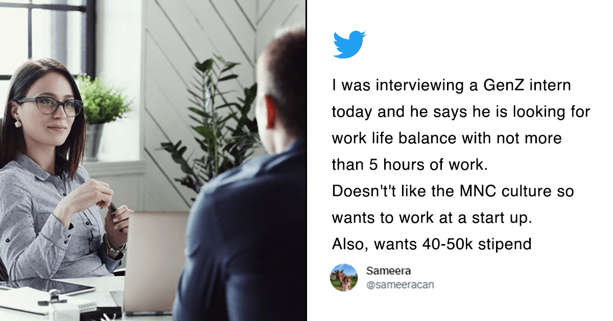 This Gen Z Who Wants ‘5 Hours Of Work’ At ₹40-50K Salary In A Startup Has Got Netizens Divided