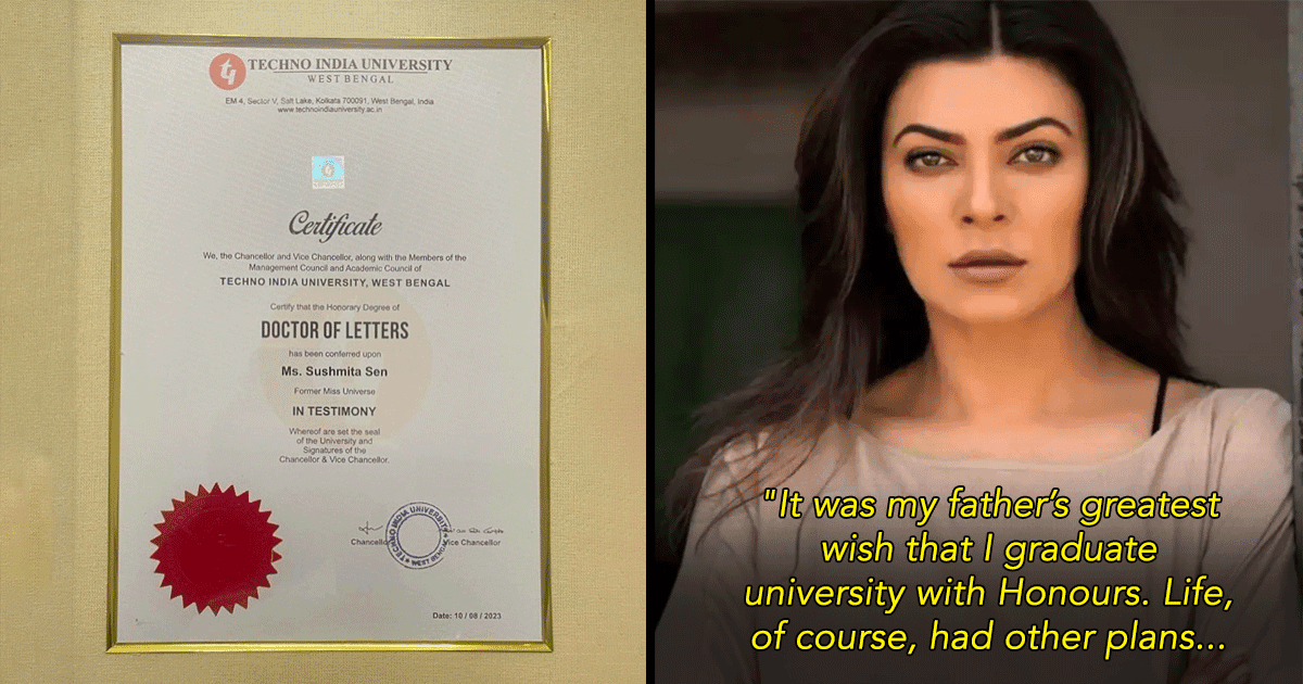 Sushmita Sen’s Acceptance Speech After Receiving Honorary Doctorate Is Heartwarming AF