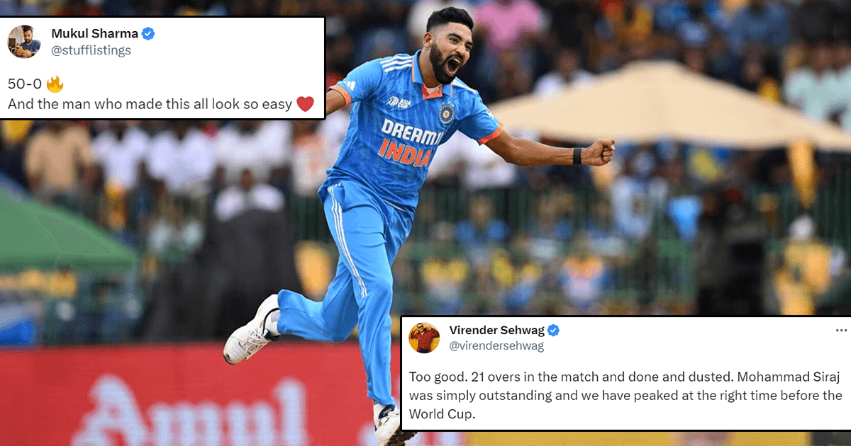 Mohd. Siraj Completely Demolished Sri Lanka In The Asia Cup Final & The Internet Can’t Get Enough Of Him