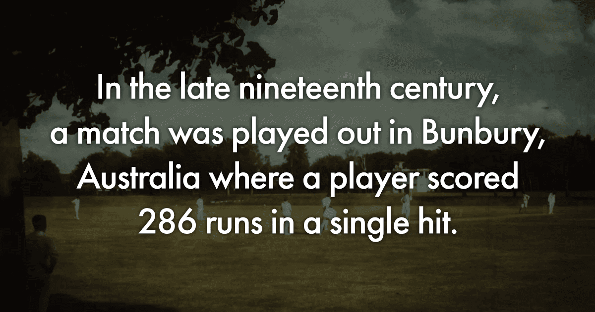 Centuries Ago, Someone Apparently Hit 286 Runs Off A Single Ball, Or So The Cricket Legend Goes
