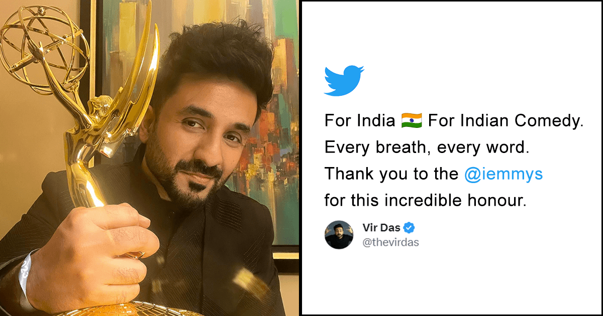 Vir Das Won An Emmy & It Kinda Relieved Us From The World Cup Blues We Were Feeling