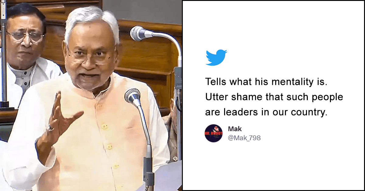 Nitish Kumar’s Vulgar Remarks & Gestures In The Bihar State Assembly Can’t Be Critcised Enough