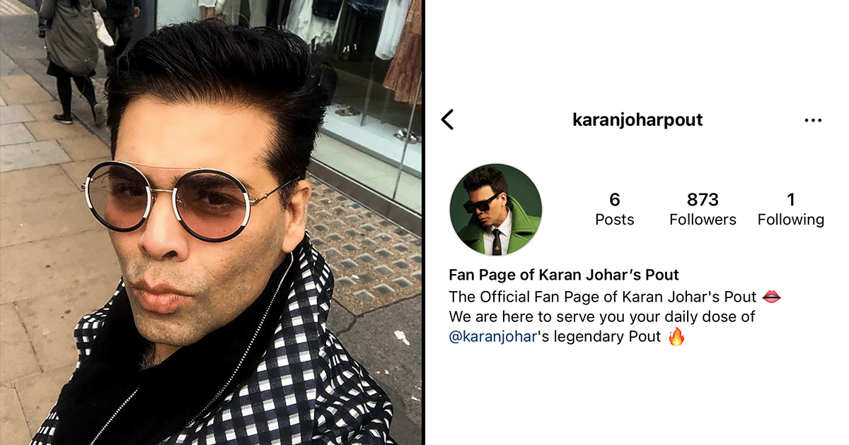 People’s Obsession With Karan Johar’s Pout Has Led To An Instagram Fan Page. Nope, We’re Not Kidding