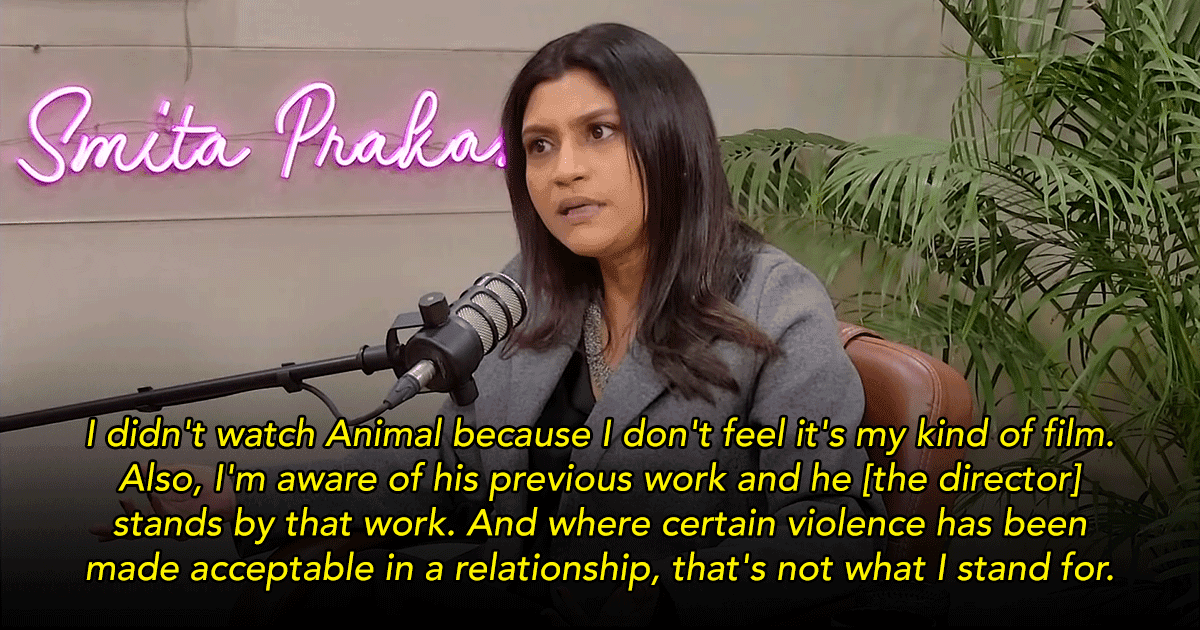 Konkona Sen Sharma Shares Her Thoughts On ‘Animal’. See, Not So Tough To Take A Stand, Is It?