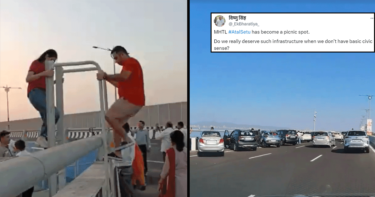 Google Can’t Recognise It As A Bridge Yet But People Have Already Made ‘Atal Setu’ Their Picnic Spot