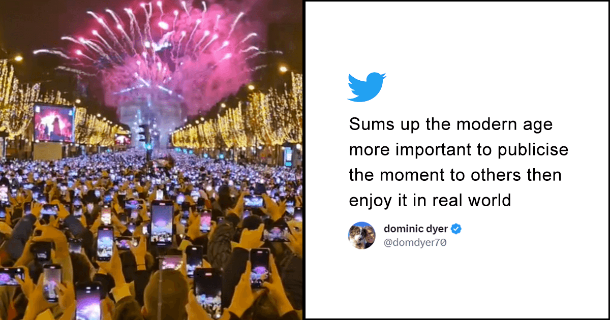 This Video Of Parisian Crowd Recording New Year’s Fireworks Looks Straight From ‘Black Mirror’